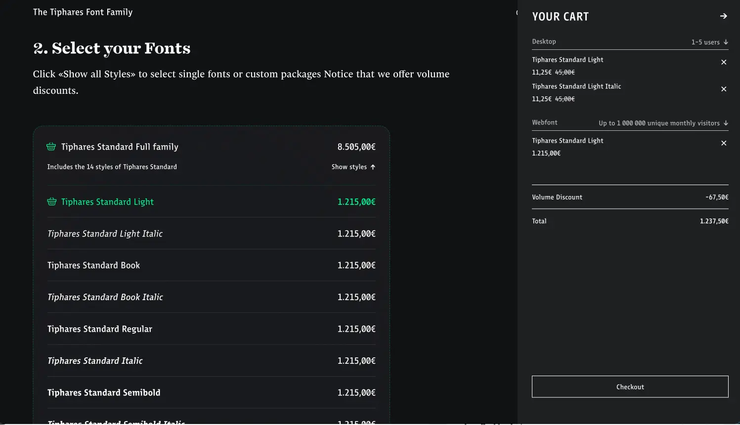 The Forge website checkout process, smooth and seamless